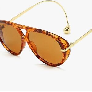 Brown and Gold Sunglasses